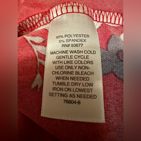 Liz Claiborne Red Floral Tie-Front Blouse-Flattering & Feminine- Ladies XXL - Picture 6 of 7